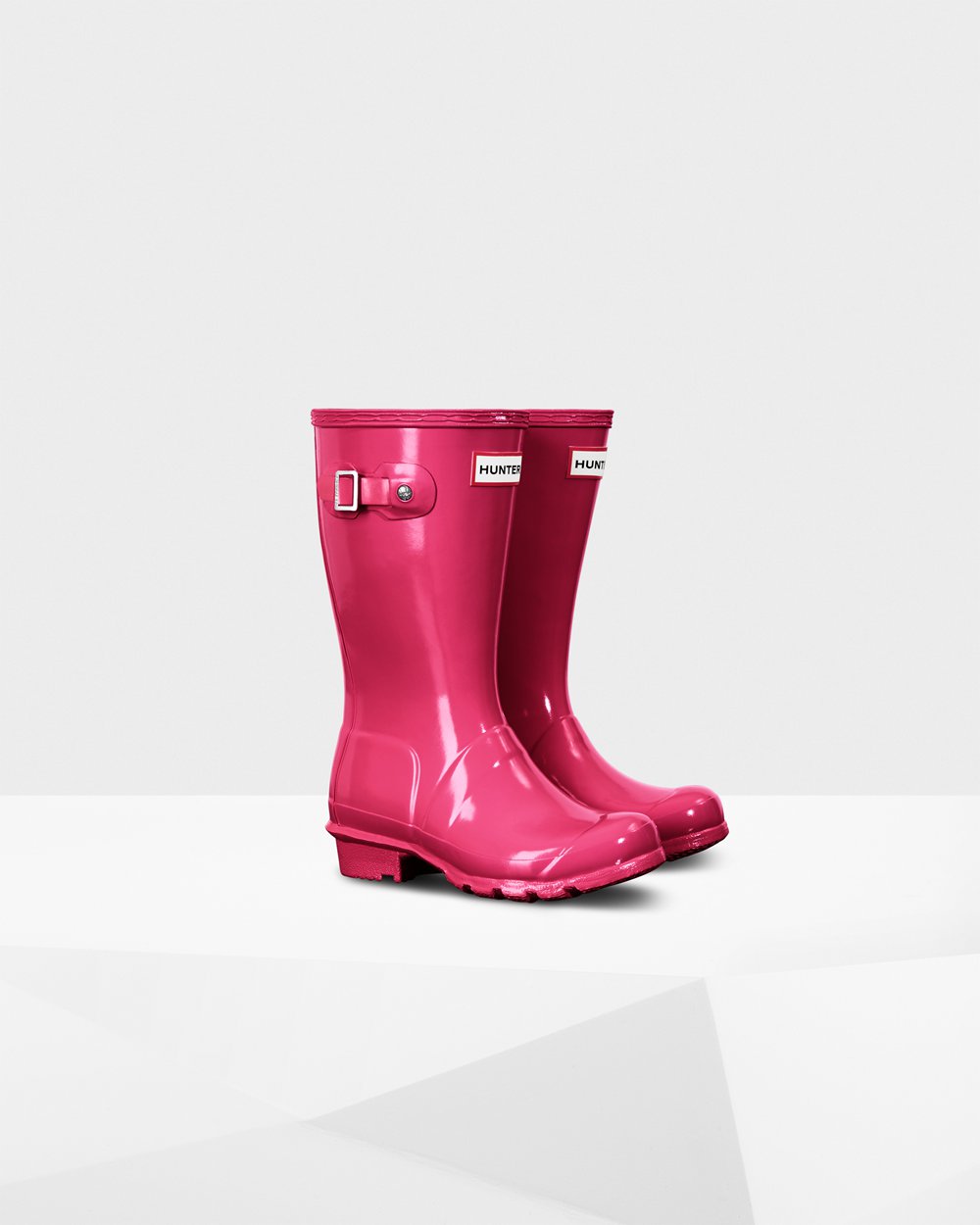 Hunter Niños Original Big Gloss - Botas de Lluvia Rosas Claro - 265-XAMZBN